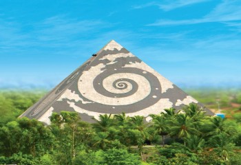 PYRAMID VALLEY:  Can accommodate 5,000 people to sit and meditate at once